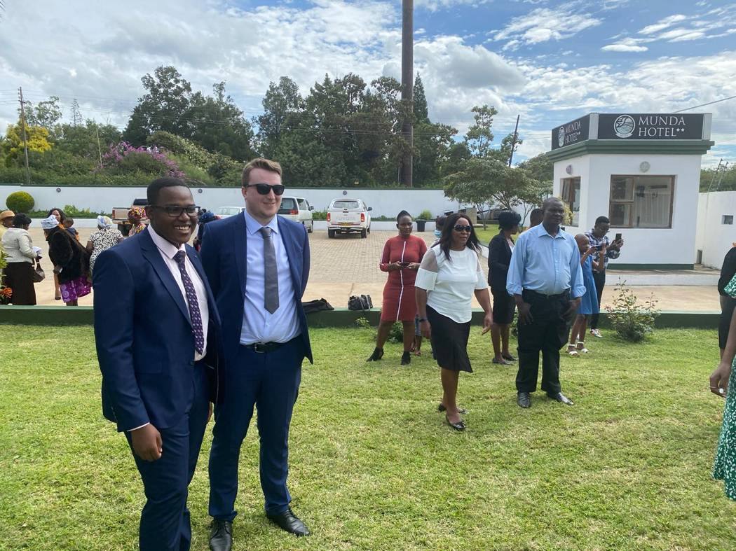 A celebration on the lawns at Munda Hotel