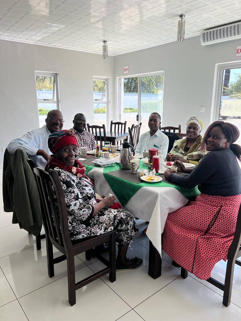 Guests enjoying a meal in the dining room